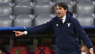 Simone Inzaghi durante su paso como DT de la Lazio 