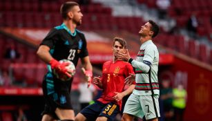 Cristiano se lamenta tras fallar una acción de gol