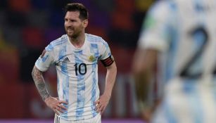 Lionel Messi en un partido con Argentina