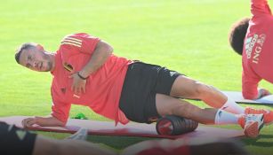 Eden Hazard en entrenamiento con la selección de Bélgica