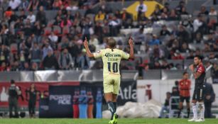 Cecilio Domínguez durante un partido con América