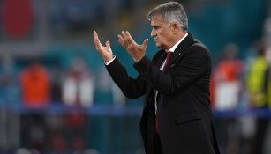 Şenol Güneş en el partido ante Italia 