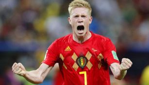 Kevin De Bruyne en festejo de gol