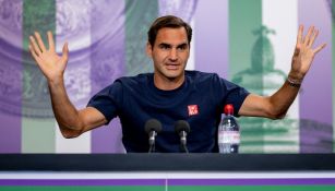 Roger Federer en conferencia de prensa de Wimbledon