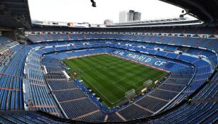 Toma panorámica del Estadio Santiago Bernabéu