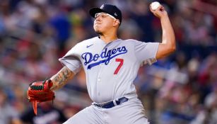 Julio Urías en acción con Dodgers ante Nationals