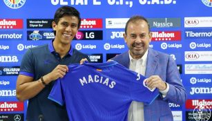 JJ Macías en su presentación con el Getafe