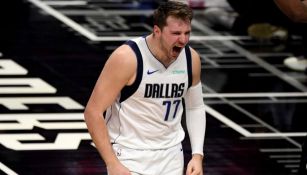 Luka Doncic en un partido de los Mavericks