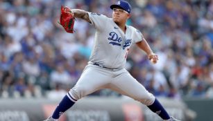 Julio Urías, en acción con los Dodgers