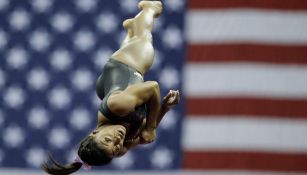 Simone Biles, durante una prueba