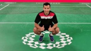 Lino Muñoz en su debut en bádminton