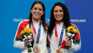 Alejandra Orozco y Gabriela Agúndez, tras ganar su medalla