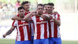 Jugadores del Atlético de Madrid festejando un gol a favor