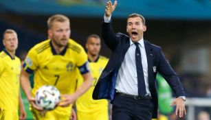 Shevchenko durante un partido con Ucrania