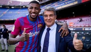 Emerson fue presentado por Joan Laporta en el Camp Nou