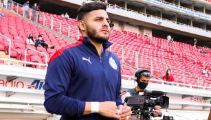 Alexis Vega previo a un partido con Chivas 