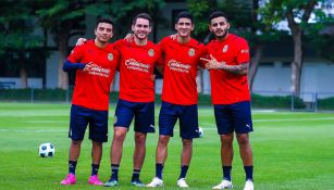 Los medallistas olímpicos de Chivas en un entrenamiento 