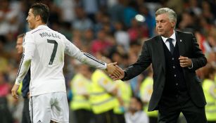 dCarlo Ancelotti y Cristiano Ronaldo en un duelo del Real Madrid