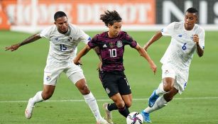 Diego Lainez en el más reciente amistoso ante Panamá