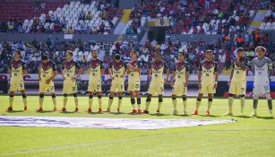 Jugadores de América previo al partido vs Atlas