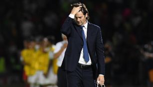 Santiago Solari durante un partido con América