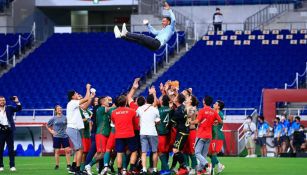 El festejo de los seleccionados con Jaime Lozano