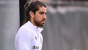 Pizarro, en un entrenamiento del Tri