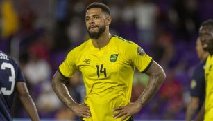 Andre Gray durante un partido con Jamaica