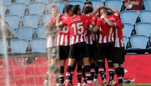 Jugadores del Athletic celebrando el gol vs el Celta