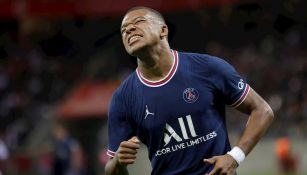 Kylian Mbappé durante un partido con el PSG