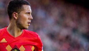 Hazard en un partido con Bélgica