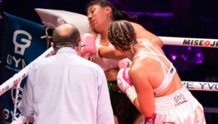 Jeanette Zacarías en la pelea contra  Marie Pier Houle 