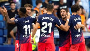 Jugadores del Atlético celebrando un gol