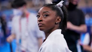 Simone Biles en la Final femenina por equipos de los Juegos Olímpicos de Tokio 2020