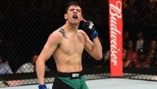 Brandon Moreno durante una pelea en la UFC