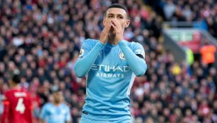 Phil Foden en un partido del Manchester City