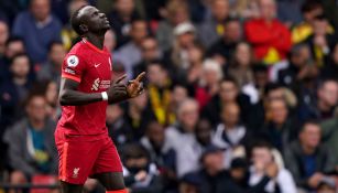 Sadio Mané celebra su gol 100