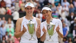 Mertens y Hsieh tras ganar Wimbledon