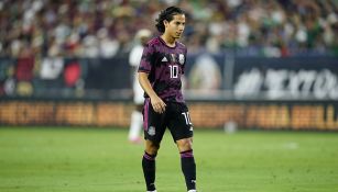 Diego Lainez en partido con Selección Mexicana 