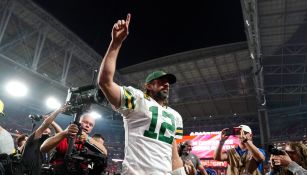 Aaron Rodgers durante un partido con Green Bay