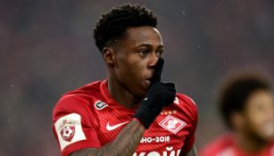 Quincy Promes festejando gol con el Spartak de Moscú