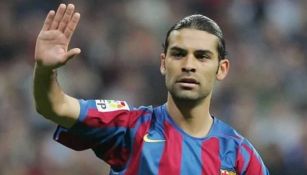 Rafael Márquez en un partido del Barcelona