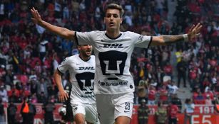 Dinenno tras anotarle gol al Toluca en 2020