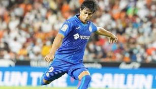 JJ Macías en acción con el Getafe