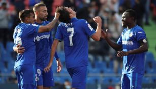 Jugadores del Getafe celebrando un gol a favor