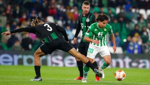 Diego Lainez en el duelo ante Ferencvaros