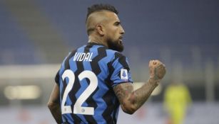 Arturo Vidal en un partido del Inter de Milán