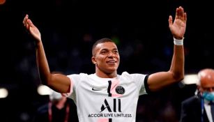 Kylian Mbappé durante un partido con el PSG