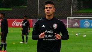 Benjamín Galdames en un entrenamiento de la Selección