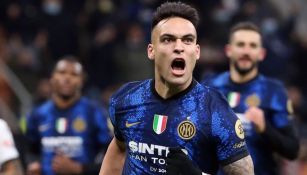 Lautaro Martínez en juego con el Inter de Milán